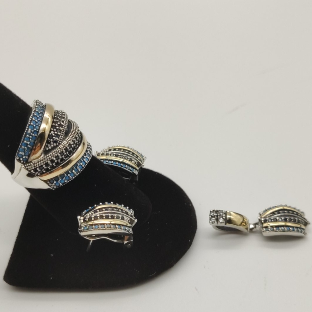 Colombian Silver 925 and 14k Gold with CZ💎💍 - Picture 5 of 9